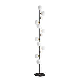 Industrialna lampa podłogowa Space szklane kule